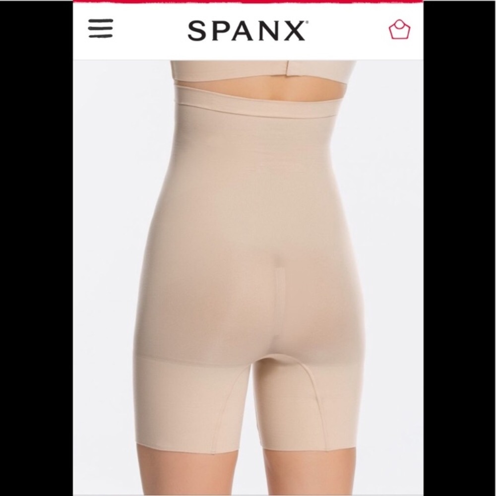 NIB SPANX Higher Power High Waisted Short Nude L - Picture 5 of 8